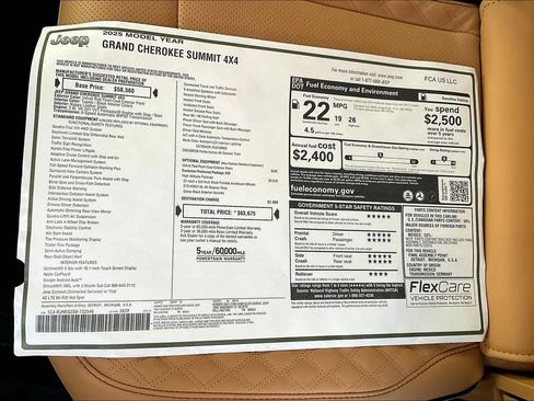 New 2025 Jeep Grand Cherokee Summit w/ Obsidian Package image 14