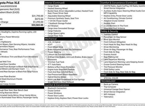 Used 2025 Toyota Prius XLE FWD image 32