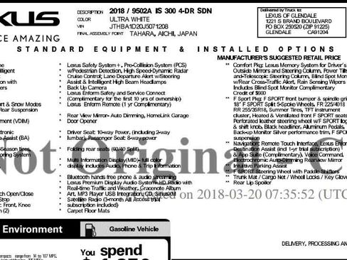 Used 2018 Lexus IS 300 F Sport image 2