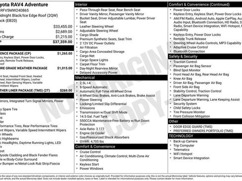 Used 2021 Toyota RAV4 Adventure w/ Convenience Package image 4