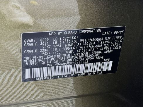 Used 2025 Subaru Ascent Bronze Edition AWD/4WD image 34