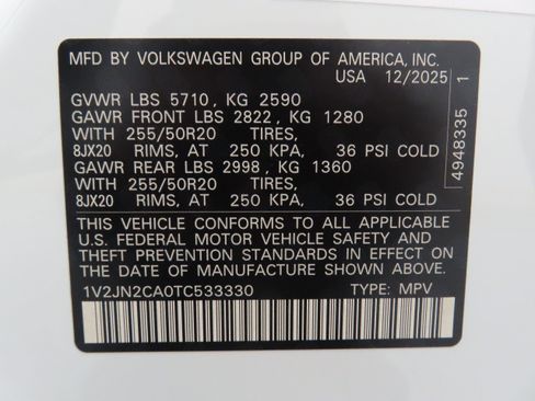 New 2026 Volkswagen Atlas SE image 30