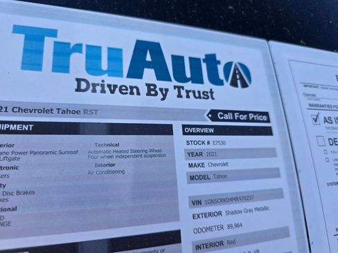 Used 2021 Chevrolet Tahoe RST w/ Luxury Package image 38