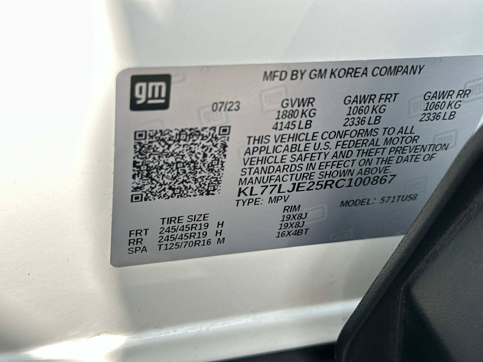 Certified 2024 Chevrolet Trax RS w/ Sunroof Package FWD image 17
