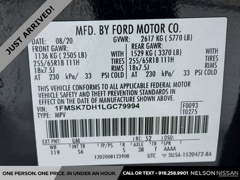 Used 2020 Ford Explorer XLT w/ Equipment Group 202A image 31