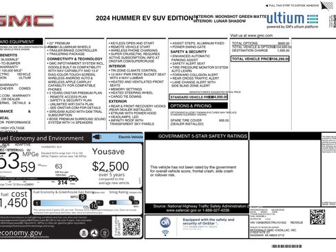 Used 2024 GMC Hummer EV 3X AWD/4WD image 81