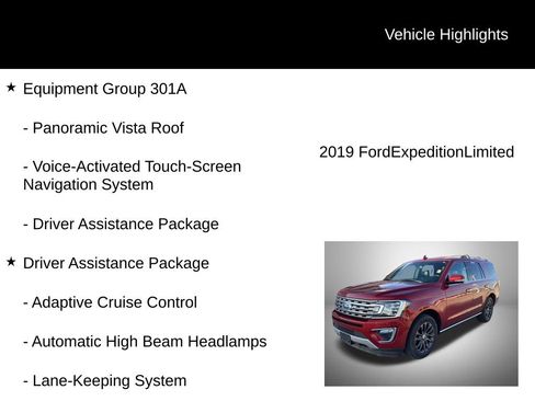 Used 2019 Ford Expedition Limited w/ Equipment Group 301A AWD/4WD image 4