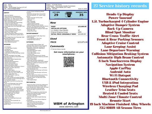 Used 2018 Honda Accord Touring image 2