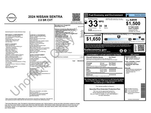 Used 2024 Nissan Sentra SR w/ SR Premium Package FWD image 11