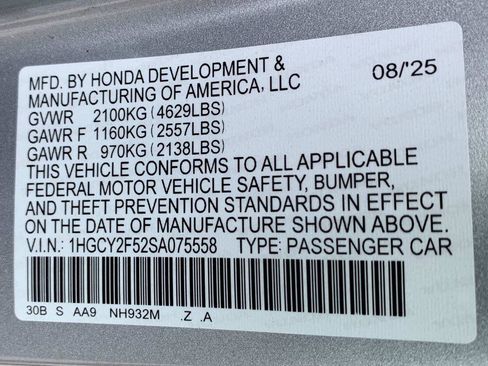 Certified 2025 Honda Accord Sport image 39