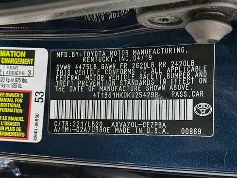 Used 2019 Toyota Camry XSE FWD image 30