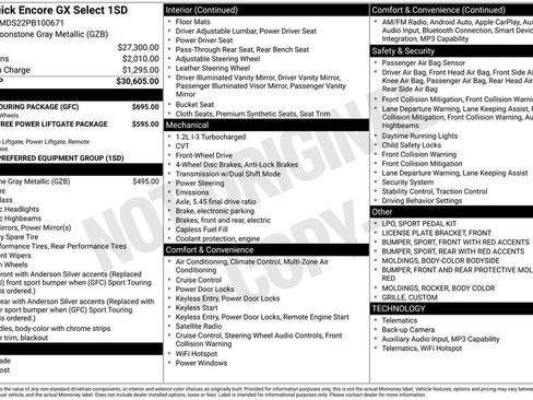 Used 2023 Buick Encore GX Select w/ Sport Touring Package FWD image 2