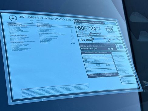 New 2026 Mercedes-Benz E 53 AMG e 4MATIC Sedan image 29