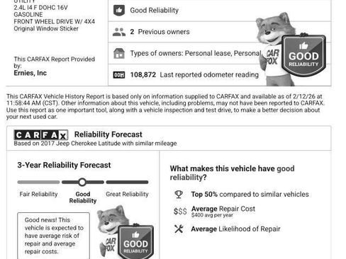 Used 2017 Jeep Cherokee Latitude w/ True North Edition image 15