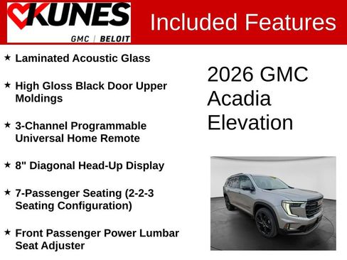 New 2026 GMC Acadia Elevation w/ Black Edition AWD/4WD image 3
