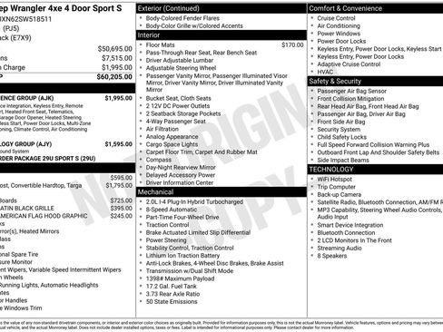 Used 2025 Jeep Wrangler Unlimited Sport S 4xe w/ Convenience Group AWD/4WD image 36