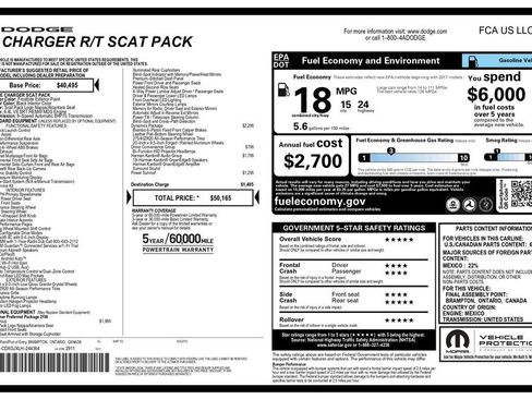 Used 2020 Dodge Charger Scat Pack w/ Dynamics Package RWD image 3