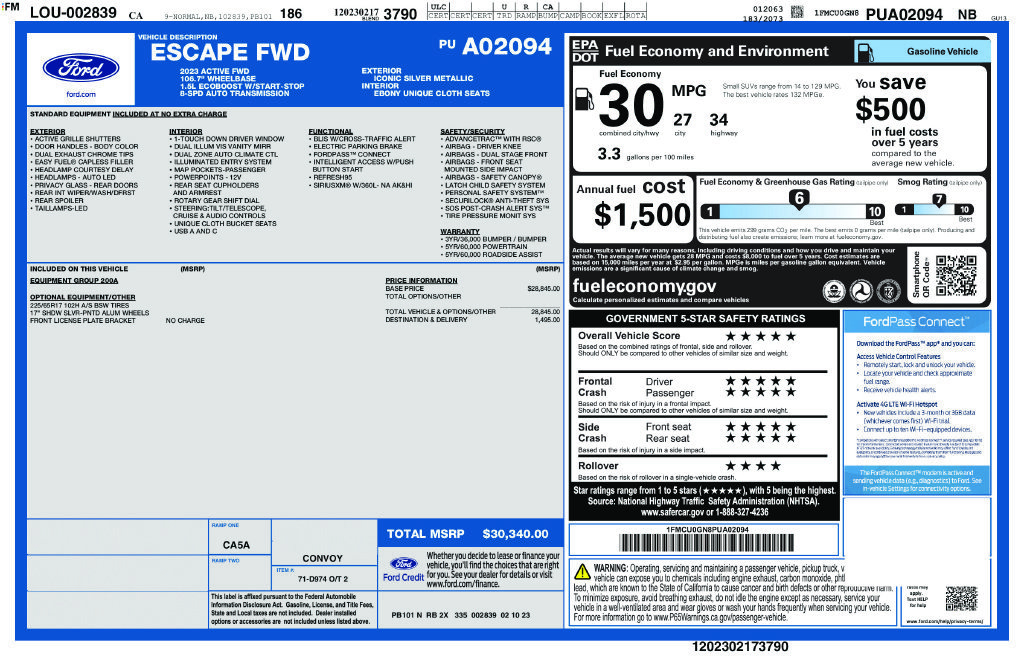 Certified 2023 Ford Escape Active FWD image 2