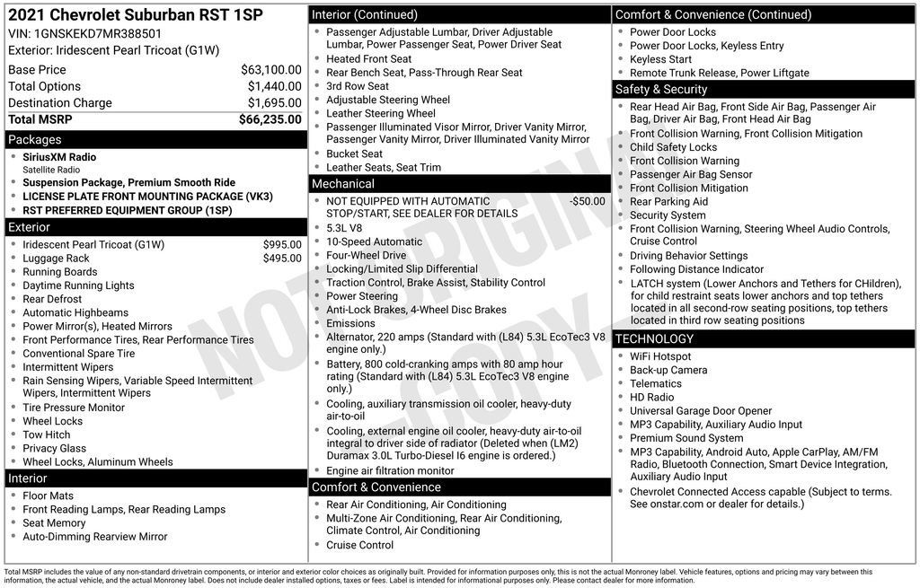 Used 2021 Chevrolet Suburban RST AWD/4WD image 24