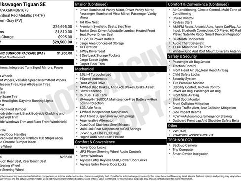 Used 2019 Volkswagen Tiguan SE w/ Panoramic Sunroof Package image 6