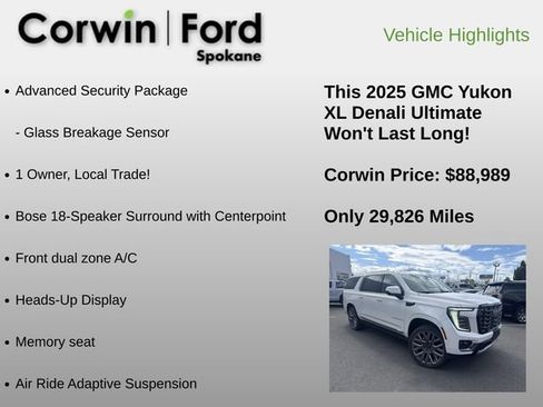 Used 2025 GMC Yukon XL Denali Ultimate AWD/4WD image 18