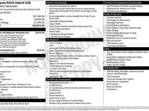 Certified 2024 Toyota RAV4 XSE w/ Advanced Technology Package AWD/4WD image 5