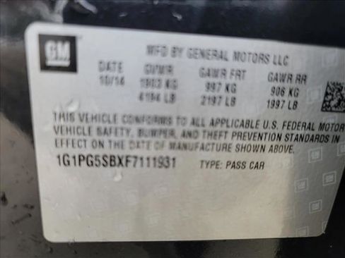 Used 2015 Chevrolet Cruze LTZ w/ Sun, Sound and Sport Package image 22