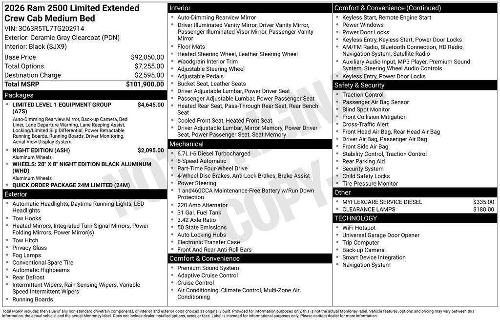 New 2026 RAM 2500 Limited AWD/4WD image 5