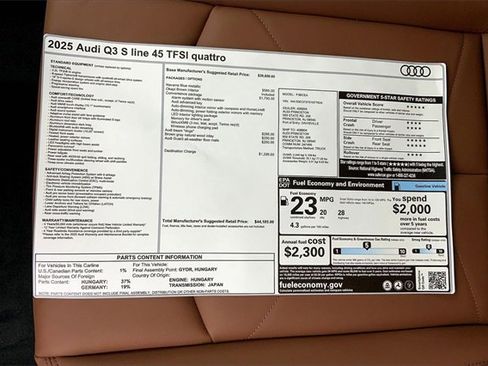 New 2025 Audi Q3 2.0T Premium image 14