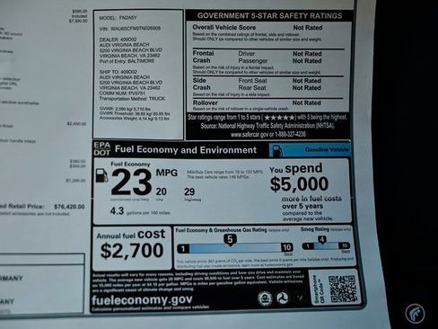 New 2026 Audi A6 Prestige image 40