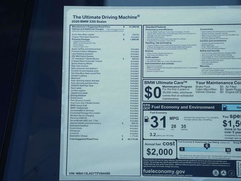 New 2026 BMW 330i Sedan w/ Premium Package image 7