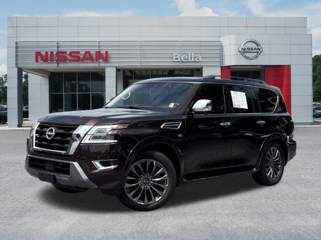 Certified 2021 Nissan Armada Platinum w/ Captain's Chairs Package RWD image 1