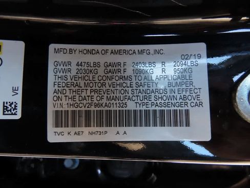 Certified 2019 Honda Accord Touring image 31