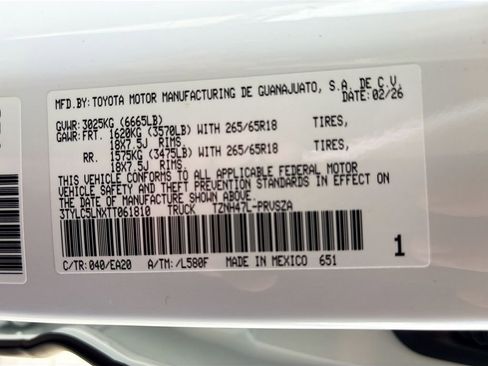 New 2026 Toyota Tacoma TRD Sport image 32