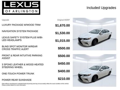 Used 2016 Lexus ES 350 w/ Luxury Package w/Wood Trim FWD image 4