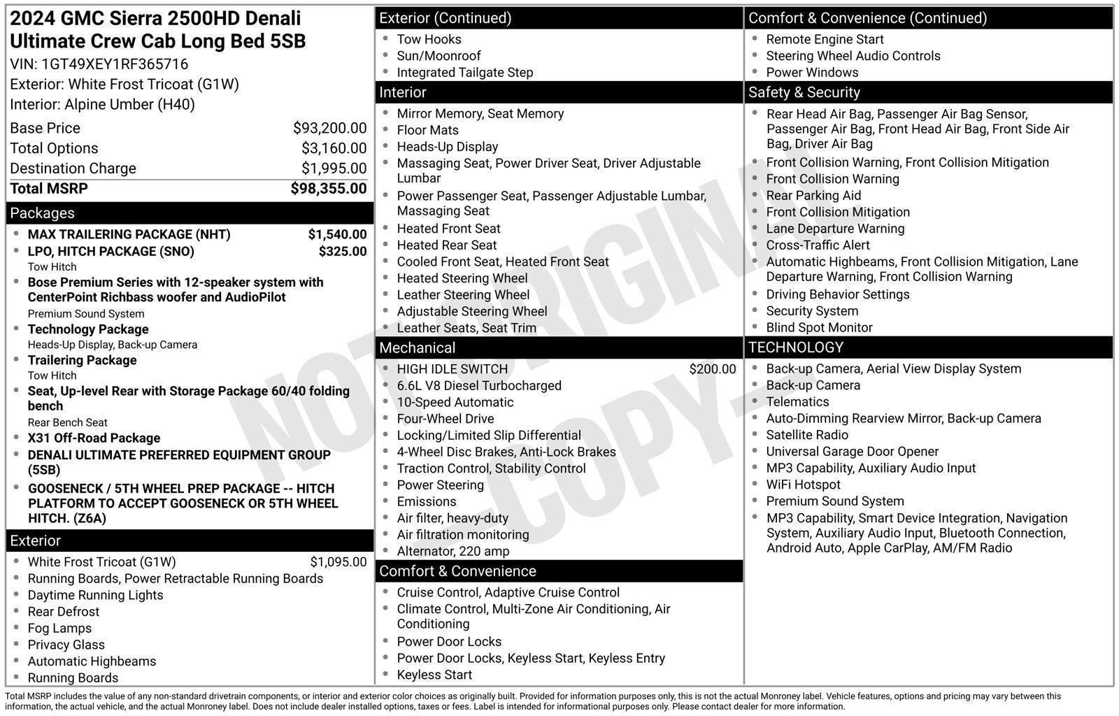 Used 2024 GMC Sierra 2500 Denali Ultimate w/ Max Trailering Package AWD/4WD image 8