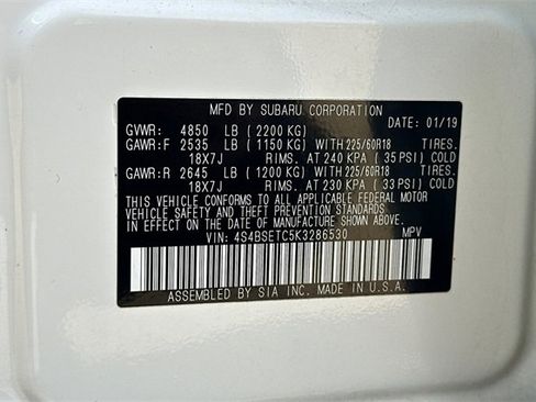 Used 2019 Subaru Outback 3.6R Touring image 36