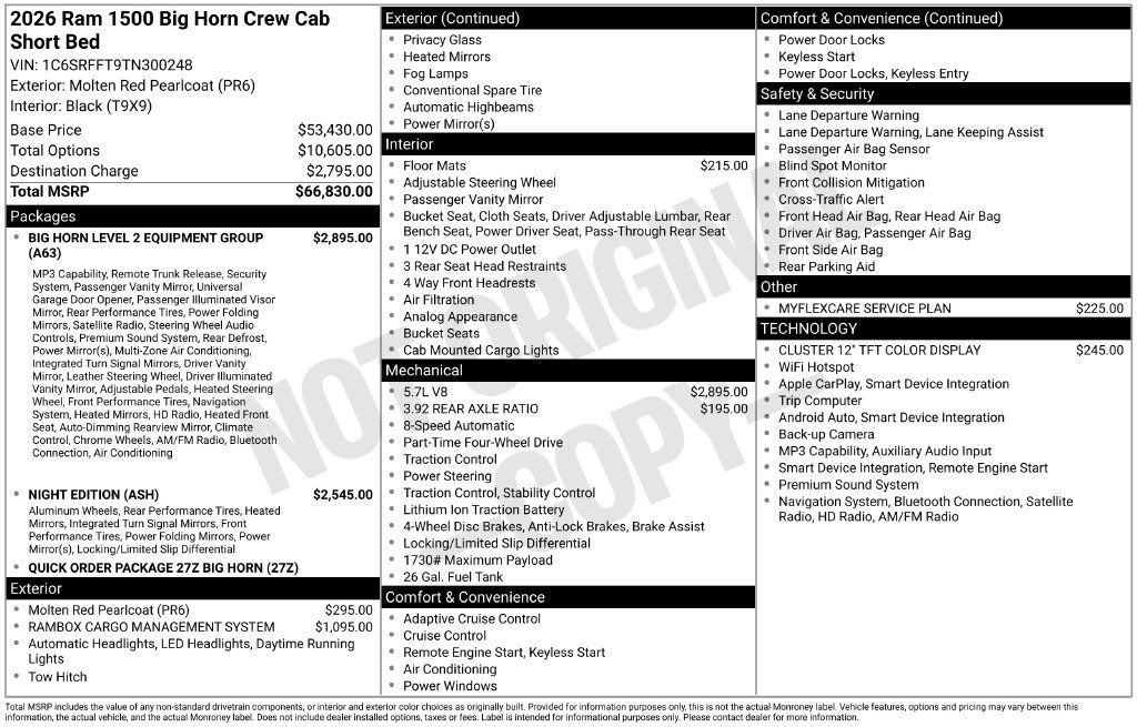 Used 2026 RAM 1500 Big Horn AWD/4WD image 5