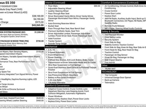 Used 2016 Lexus ES 350 w/ Navigation System Package image 10