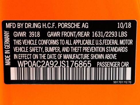 Used 2018 Porsche 911 GT3 RWD image 75