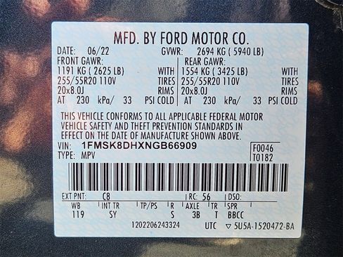 Certified 2022 Ford Explorer XLT w/ Equipment Group 202A image 31