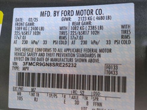 New 2025 Ford Bronco Sport Heritage w/ Convenience Package AWD/4WD image 17