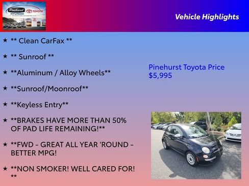 Used 2012 FIAT 500 Lounge FWD image 16