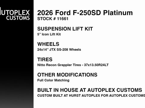 Used 2026 Ford F250 Platinum w/ Platinum Plus Package image 2