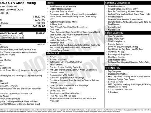 Used 2014 MAZDA CX-9 Grand Touring w/ GT Technology Package AWD/4WD image 4