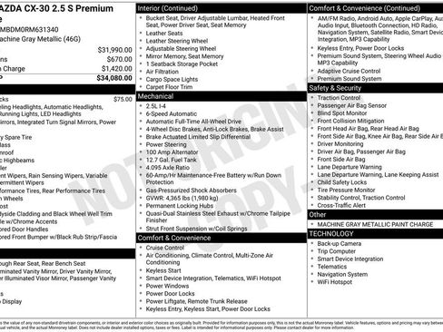 Certified 2024 MAZDA CX-30 AWD 2.5 S w/ Premium Package image 4