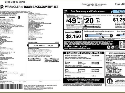 Used 2025 Jeep Wrangler Backcountry image 2