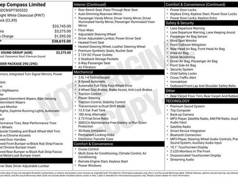 Used 2023 Jeep Compass Limited w/ Sun and Sound Group AWD/4WD image 30
