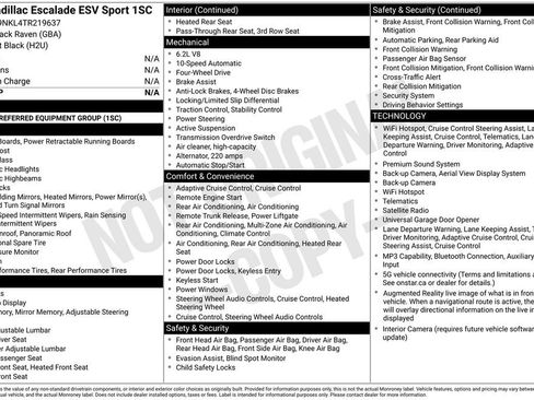 Used 2026 Cadillac Escalade ESV Sport AWD/4WD image 35