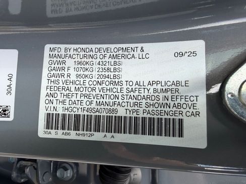 Used 2025 Honda Accord SE image 24